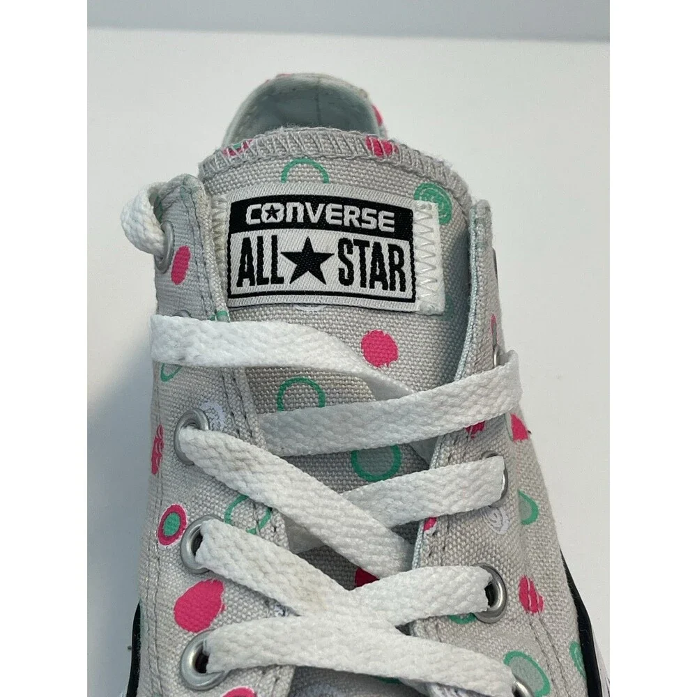 Converse - Polka Dot Mouse Neo Pink Green White Sneakers Size Girls Youth 1